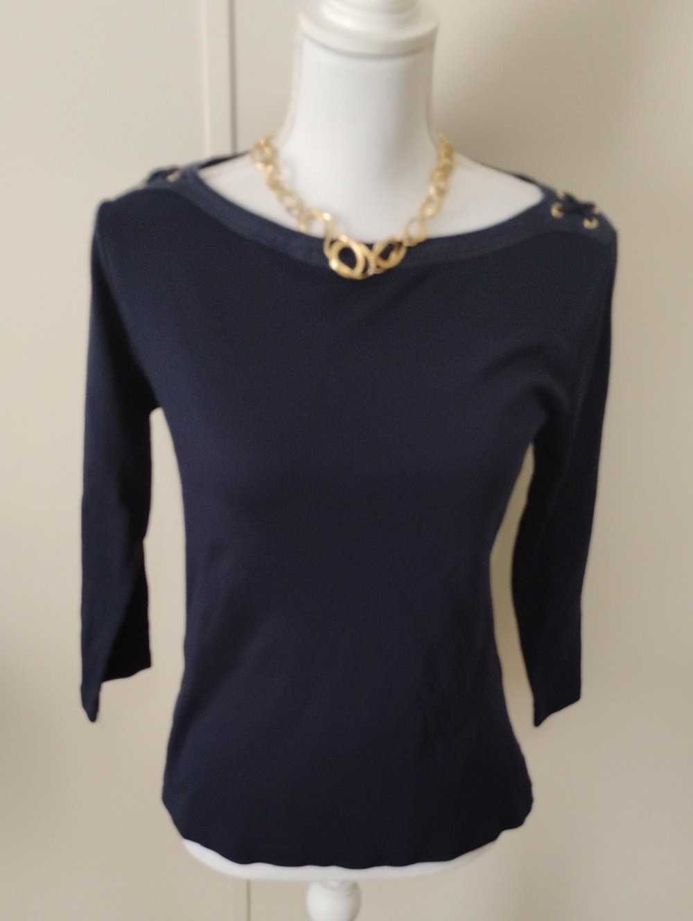 Lauren Ralph Lauren Navy Top